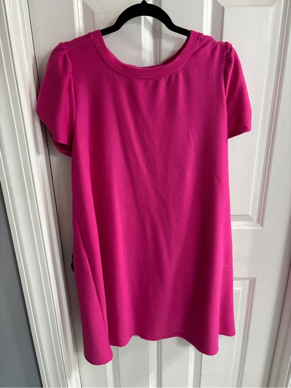 crown & ivy Fuchsia Short-Sleeve Swing Tunic